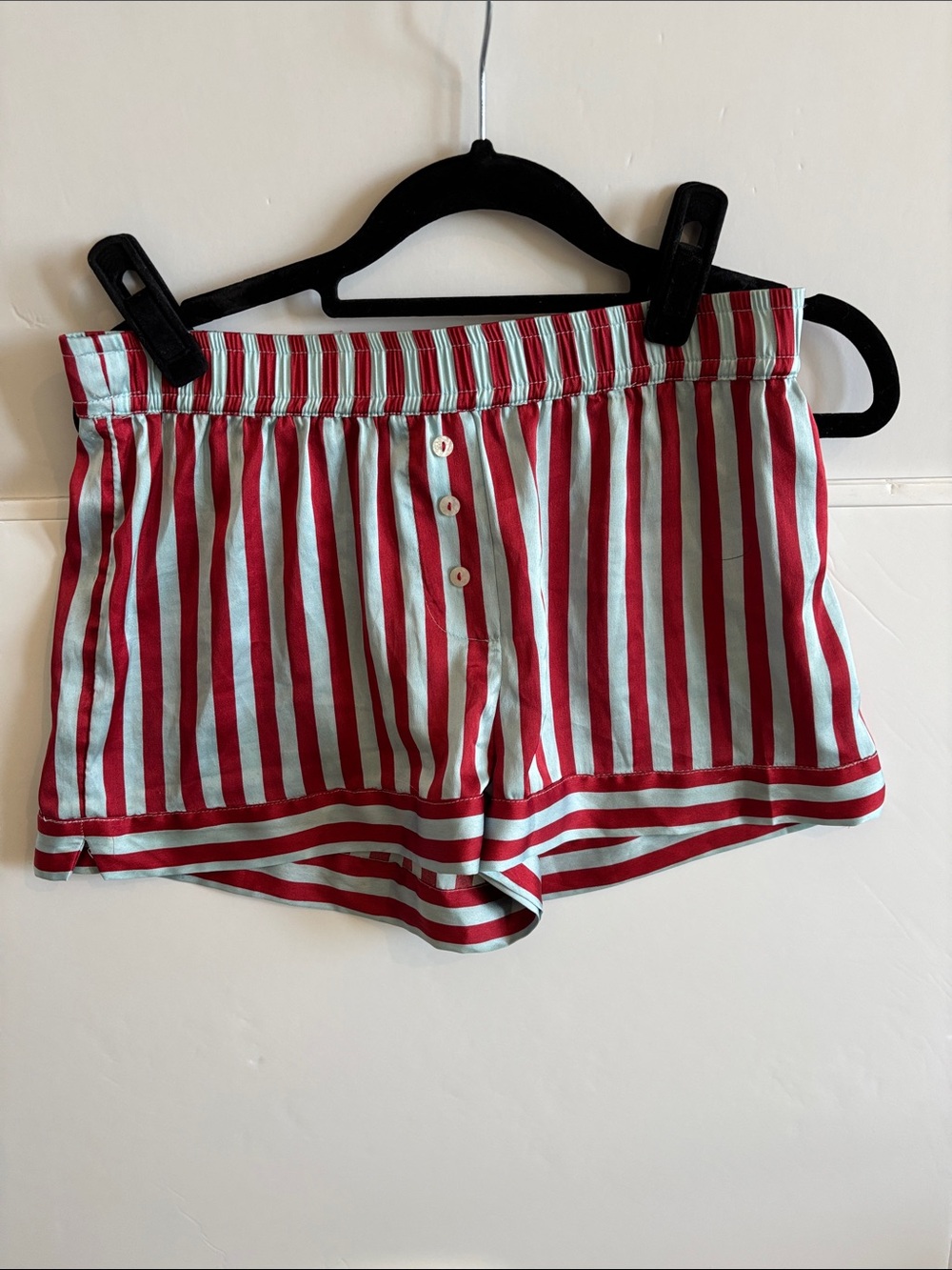 Anthropologie Red and White Striped Pajama Shorts- NWT